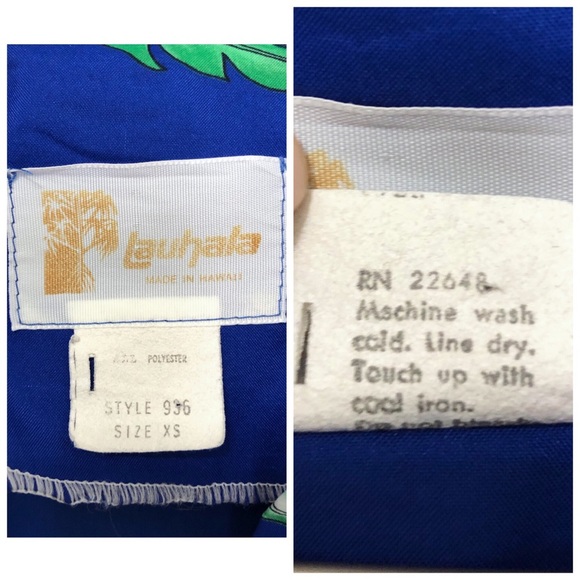 SOLD Lauhala Vintage Hawaiian Button Down Shirt Blouse - Picture 6 of 8